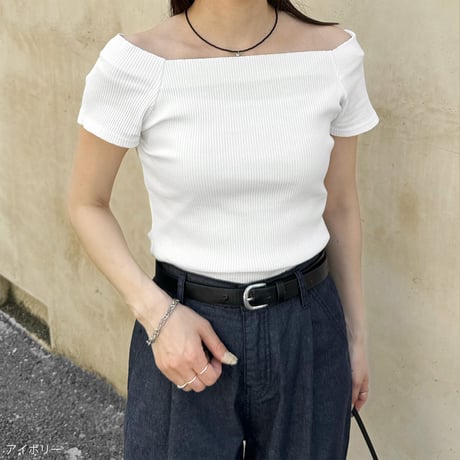 【SAMPLE SALE】2way off shoulder cut sew
