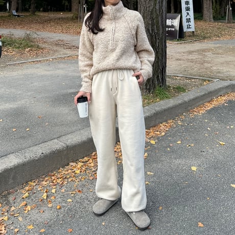 boucle zipper knit