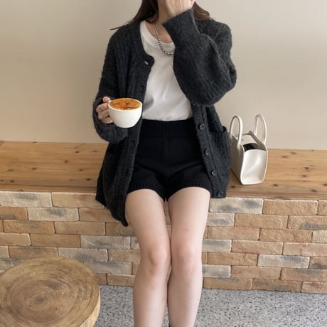 loose knit rib stitch cardigan