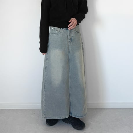 【SAMPLE SALE】denim long skirt