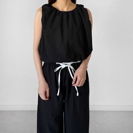 【SAMPLE SALE】drawstring balloon tank blouse