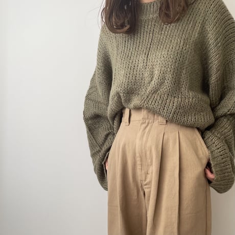 high-waist tuck straight pants
