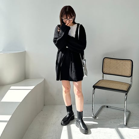 shaggy knit cardigan