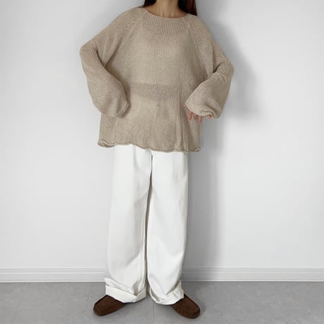 【SAMPLE SALE】sheer knit pullover