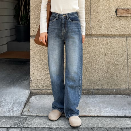 【SAMPLE SALE】semi wide straight denim pants