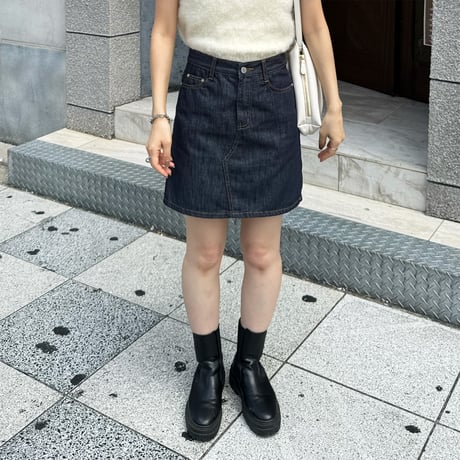 denim mini skirt