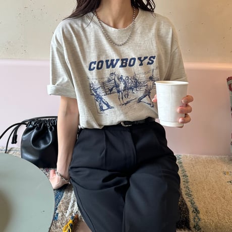 【SAMPLE SALE】"COW BOYS" logo T shirt