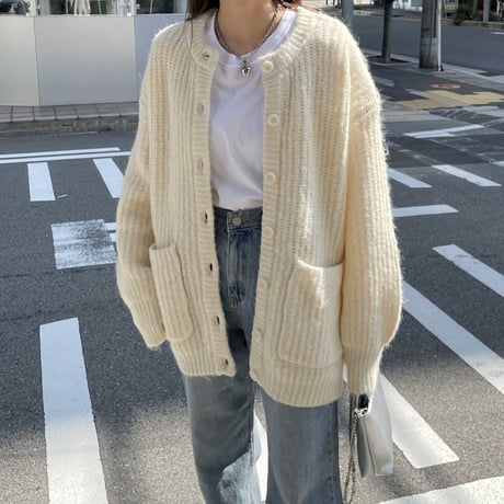 loose knit rib stitch cardigan