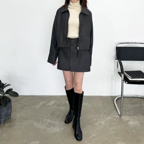 W zip short jacket
