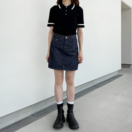 denim mini skirt