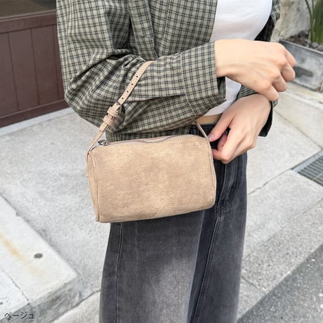 【SAMPLE SALE】mulch way square mini bag _ suede