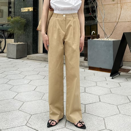 【SAMPLE SALE】cotton tuck pants