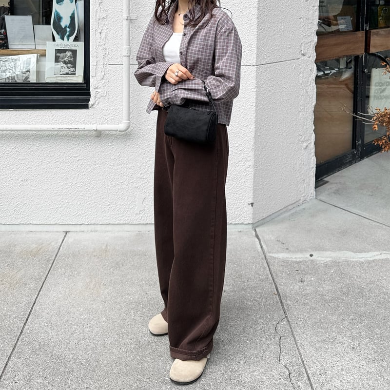 mulch way square mini bag _ suede | LE MORE