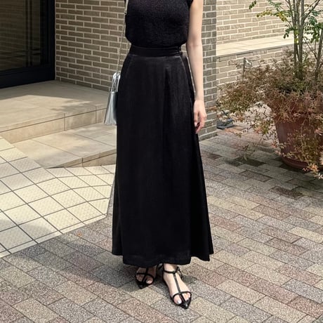 satin jaguared flare skirt