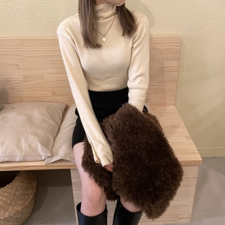 flare cuffs rib knit