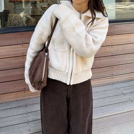 【SAMPLE SALE】one handle gather shoulder bag_suede