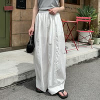 【SAMPLE SALE】nylon gather wide pants