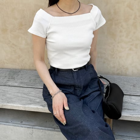 【SAMPLE SALE】2way off shoulder cut sew