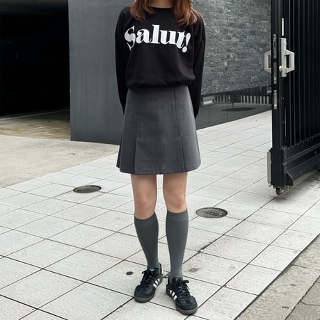 【SAMPLE SALE】box pleats mini skirt