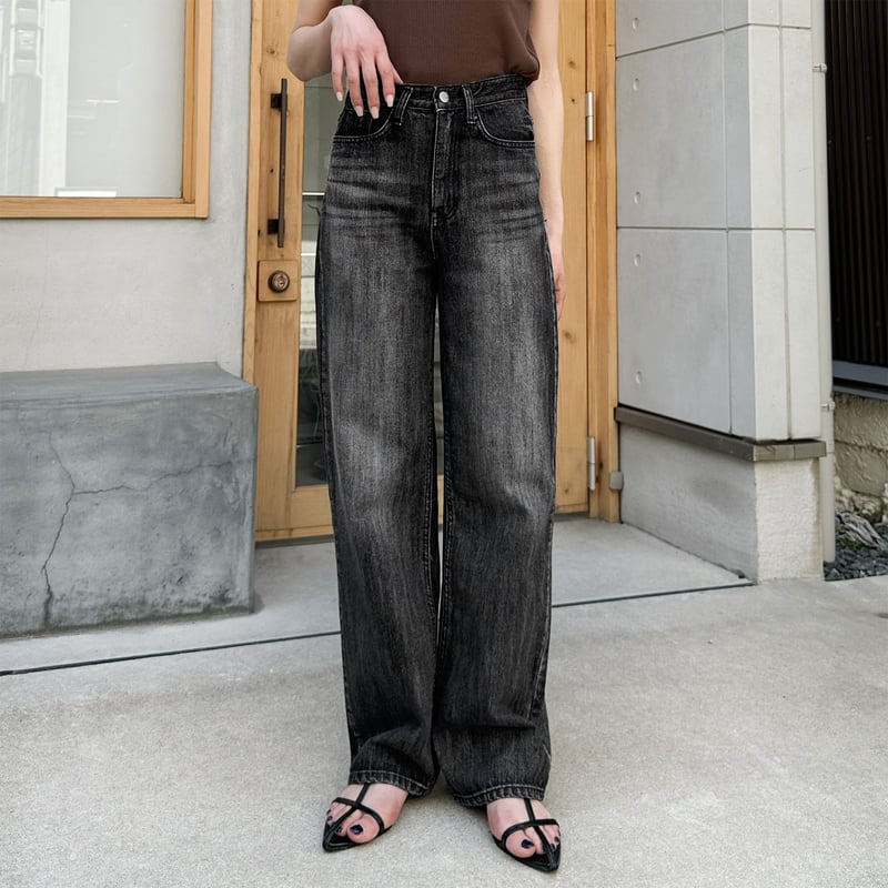 NEW M-SIZE!!》semi wide straight denim pants |