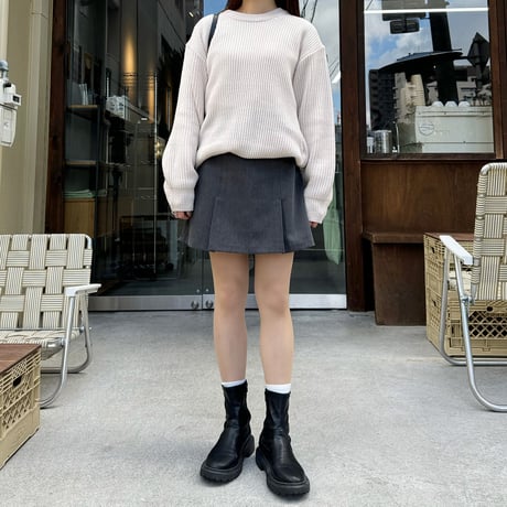【SAMPLE SALE】box pleats mini skirt