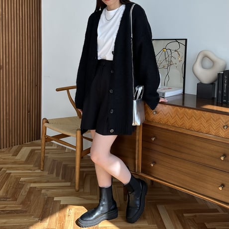 shaggy knit cardigan