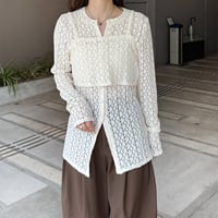 flower lace bustier set pullover