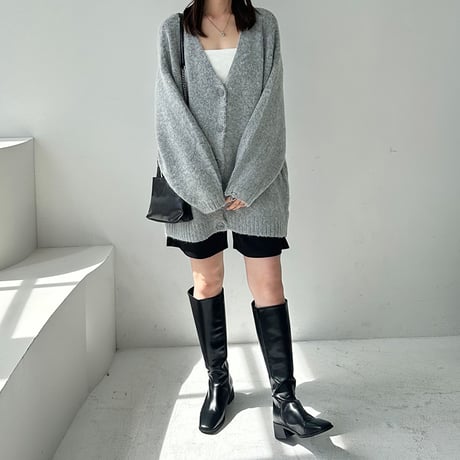 shaggy knit cardigan