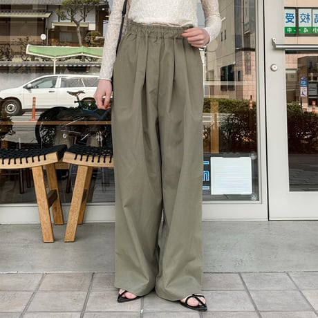 tuck balloon wide pants
