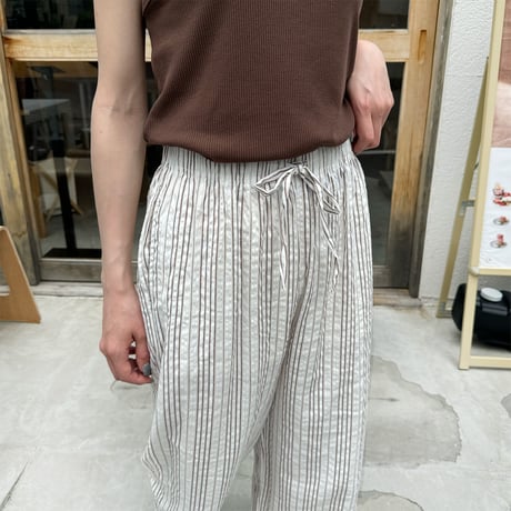 【SAMPLE SALE】stripe sucker wide pants