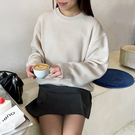 loose fit rib stitch knit