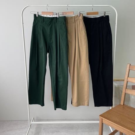 high-waist tuck straight pants