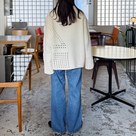 pattern design loose knit cardigan