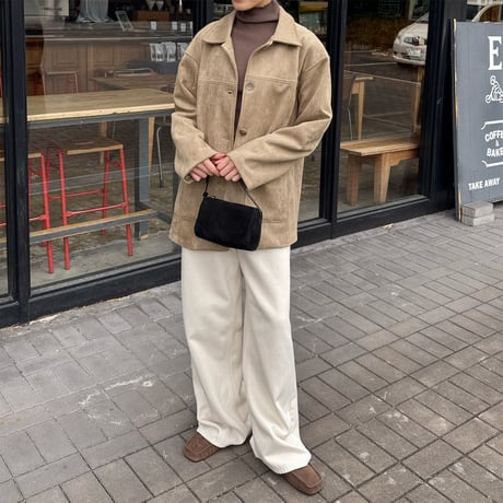 suede half jacket