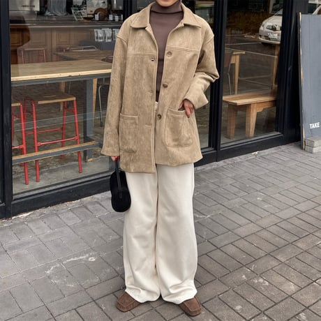 suede half jacket