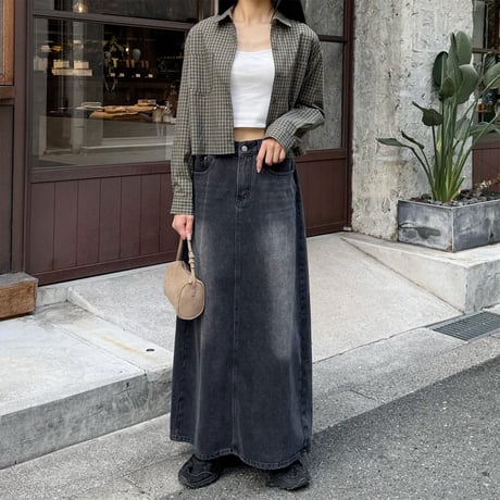 【SAMPLE SALE】denim long skirt