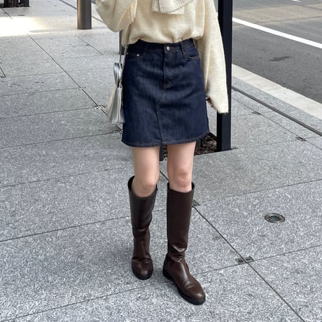denim mini skirt