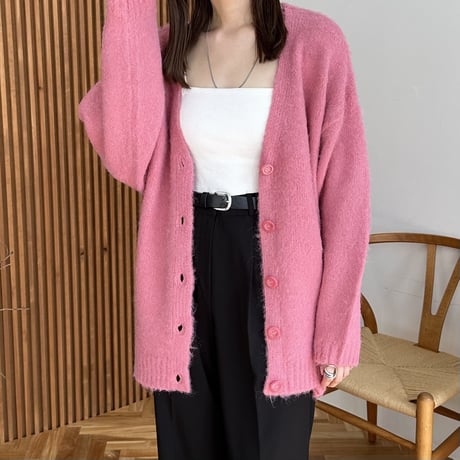 shaggy knit cardigan