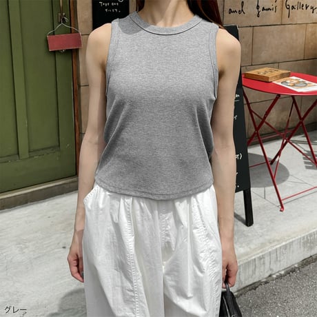 【SAMPLE SALE】simple rib tank