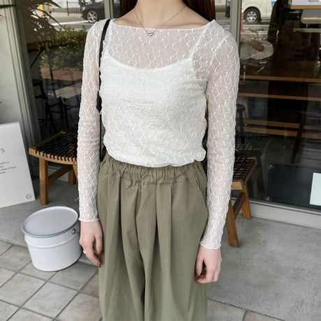 【SAMPLE SALE】wave design sheer tops