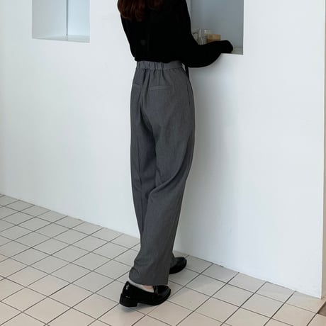 suspender high-waist slacks pants