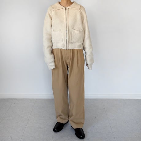 high-waist tuck straight pants