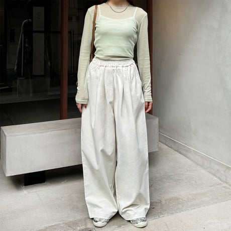 tuck balloon wide pants