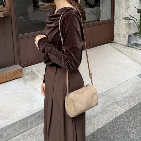 【SAMPLE SALE】mulch way square mini bag _ suede