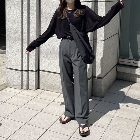 【SAMPLE SALE】boat neck sheer knit pullover