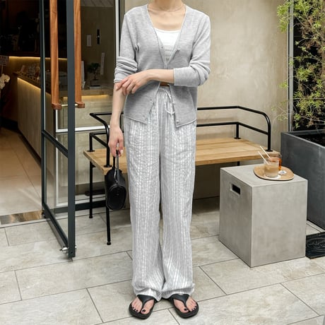 【SAMPLE SALE】stripe sucker wide pants