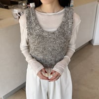 mix knit bustier