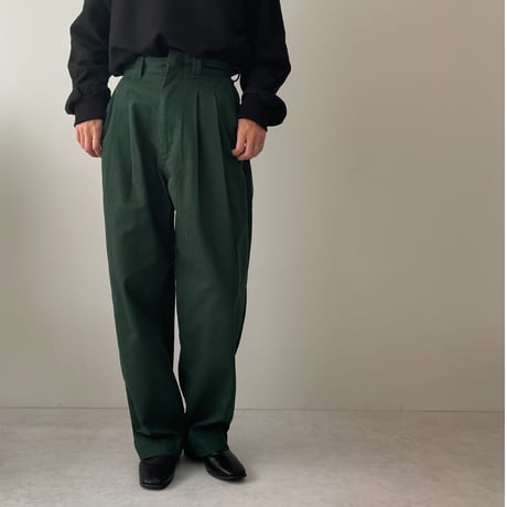 high-waist tuck straight pants