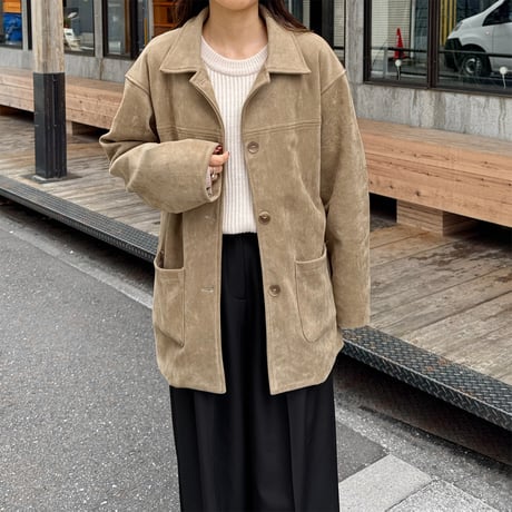 suede half jacket