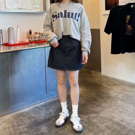 denim mini skirt